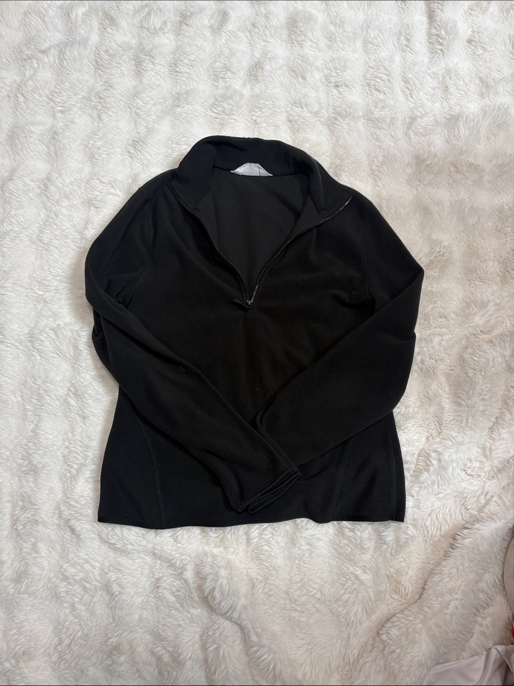 Primark Black Quarter-Zip Fleece Pullover